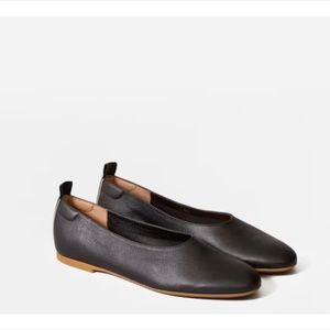 Everlane Italian Leather Day Glove Flats - Black - Size 8